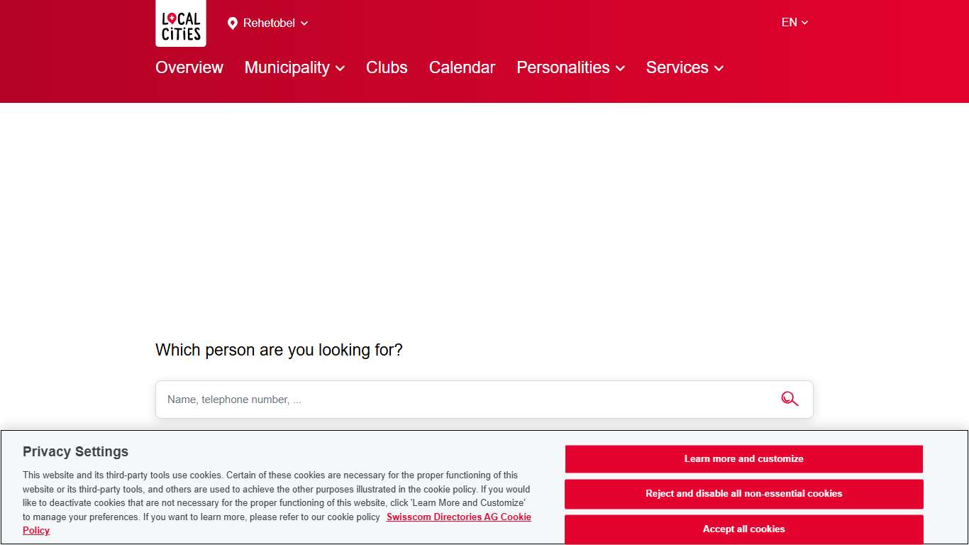 Phone book for Rehetobel – The white pages for your municipality 2026 Localcities